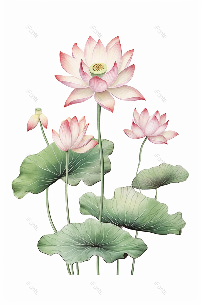 素色节气中国风荷花插画背景,插画/手绘图,插画/手绘图库,插画/手绘图下载,插画/手绘